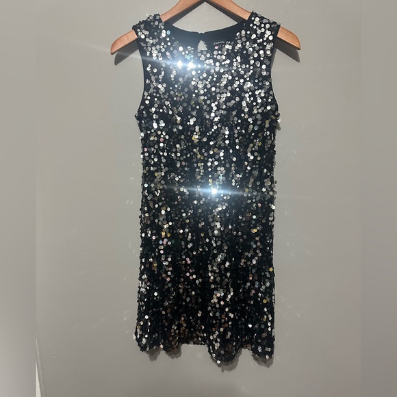 Girl’s Zunie Sleeveless Sequin Black/Silver Dress Size 16 EUC!! - Picture 3 of 13